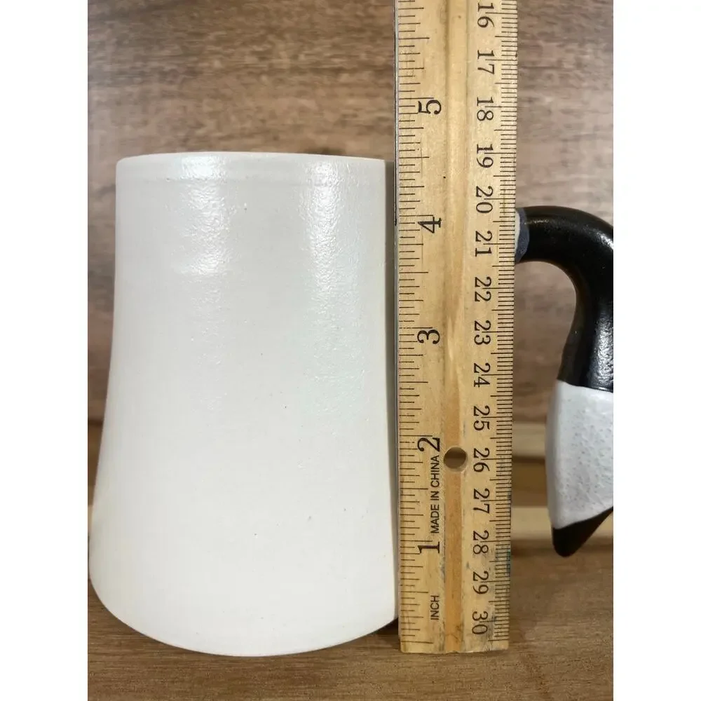 Vintage 1991 Steven Schiffer Signed Studio Pottery Canada Goose Handle Mug - Picture 10 of 11